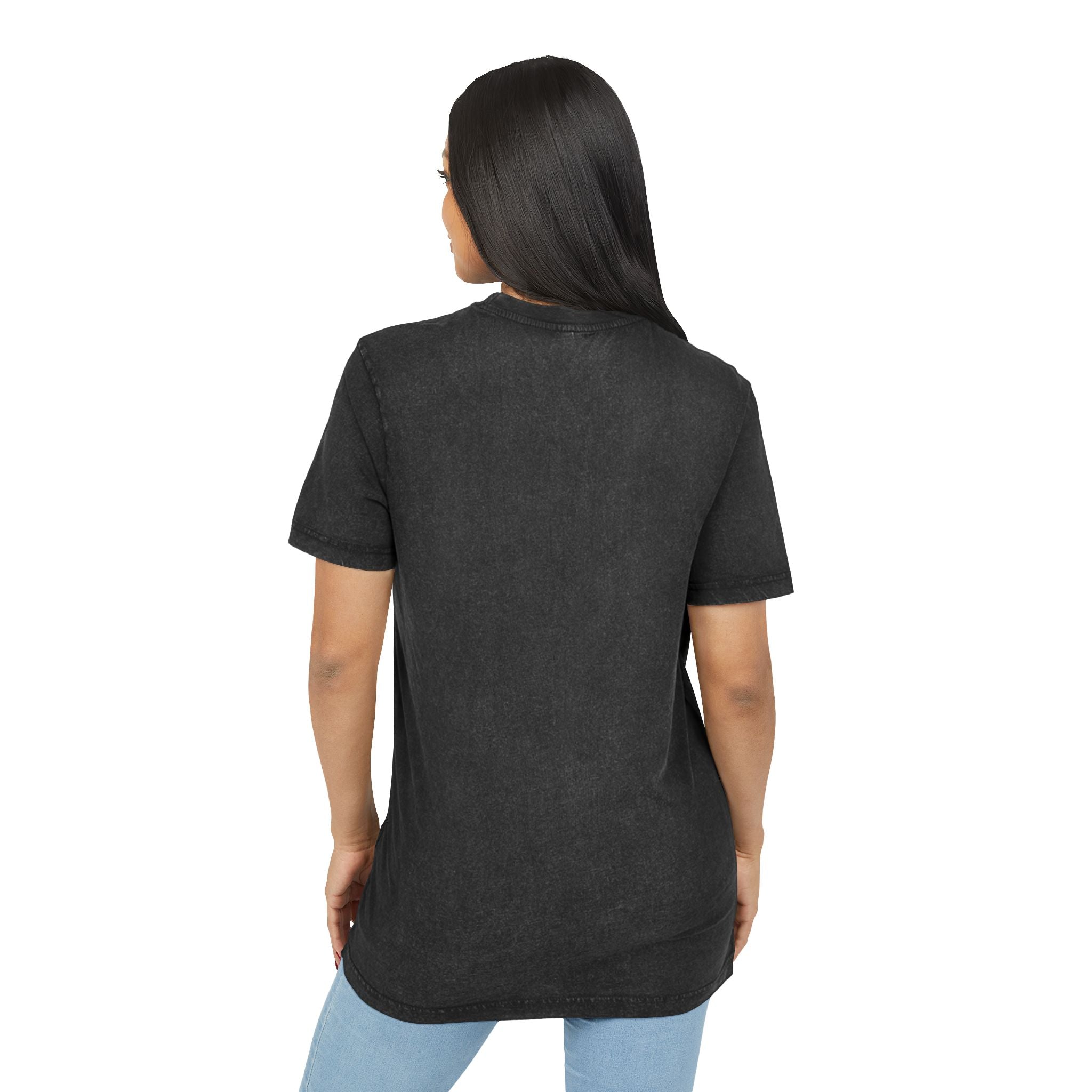 Acid Washed Round Neck Tee