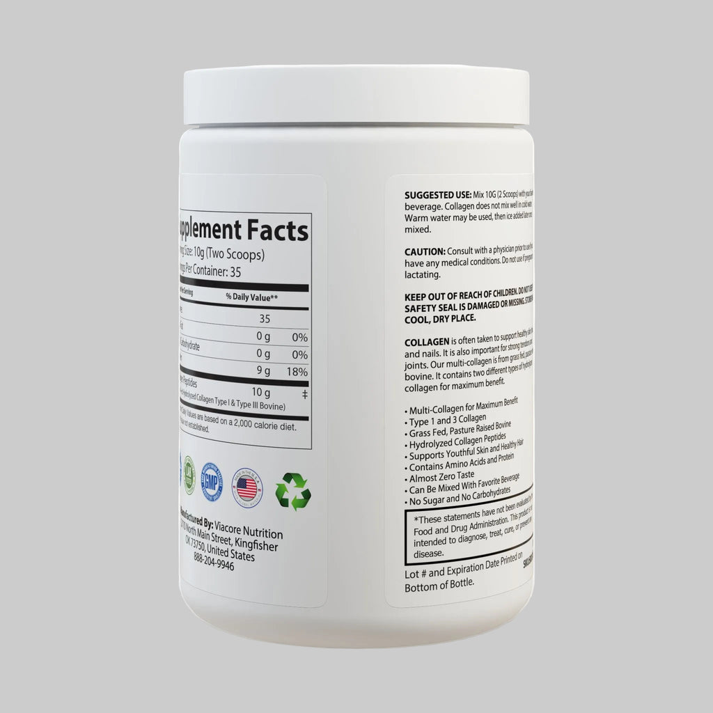 Collagen Peptides Type I & III Supplement (350g, 12.3oz)