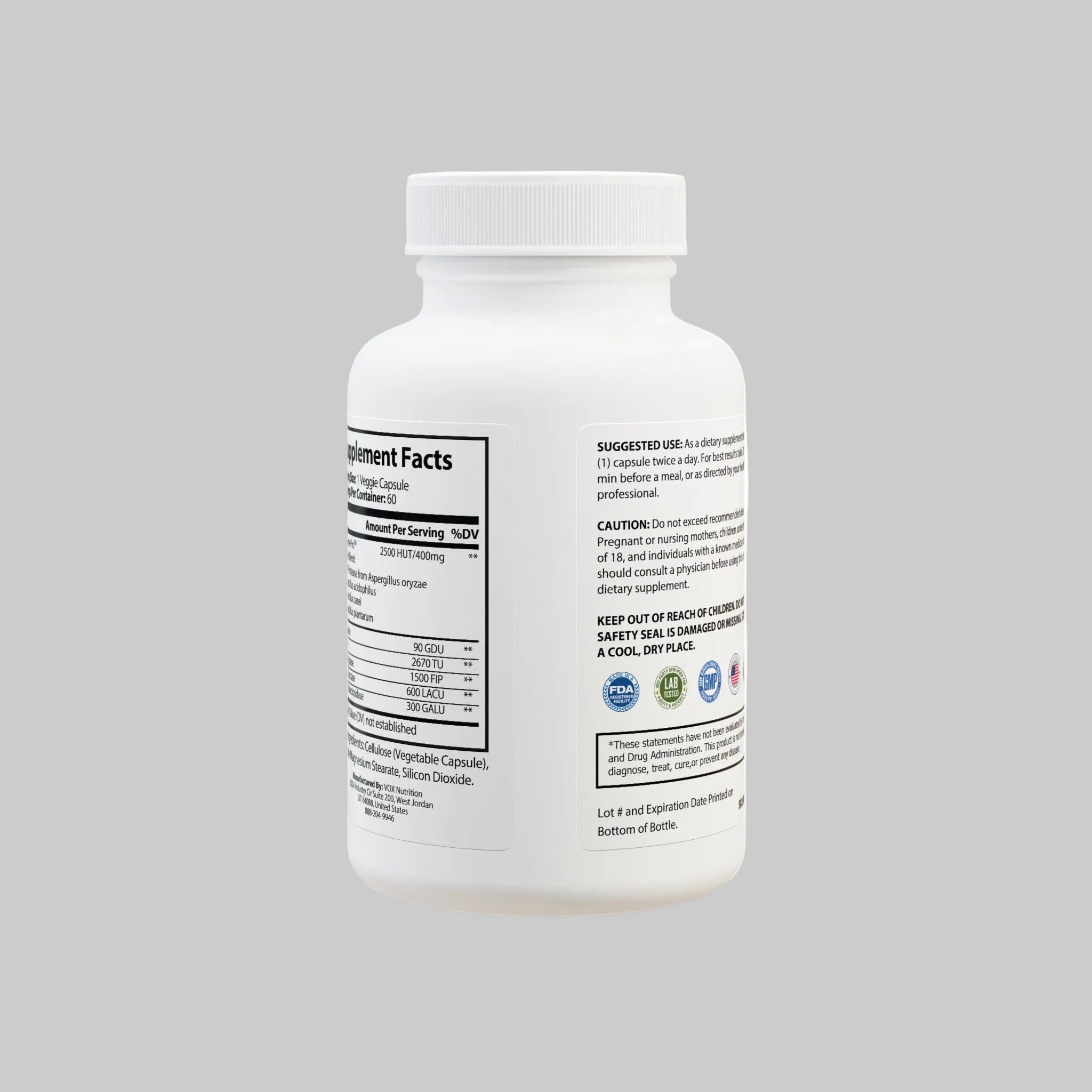 Digestive Enzyme Blend Supplement (60 Capsules)