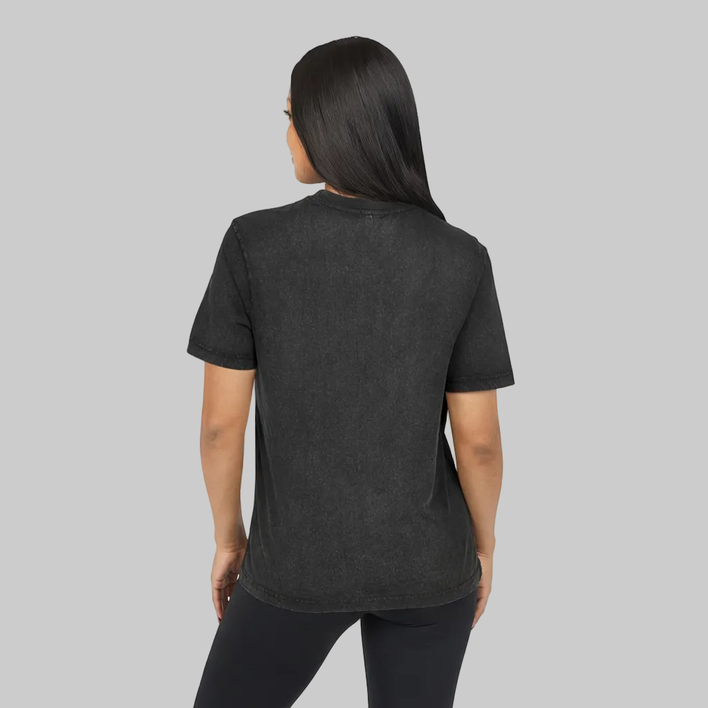 Acid Washed Round Neck Tee