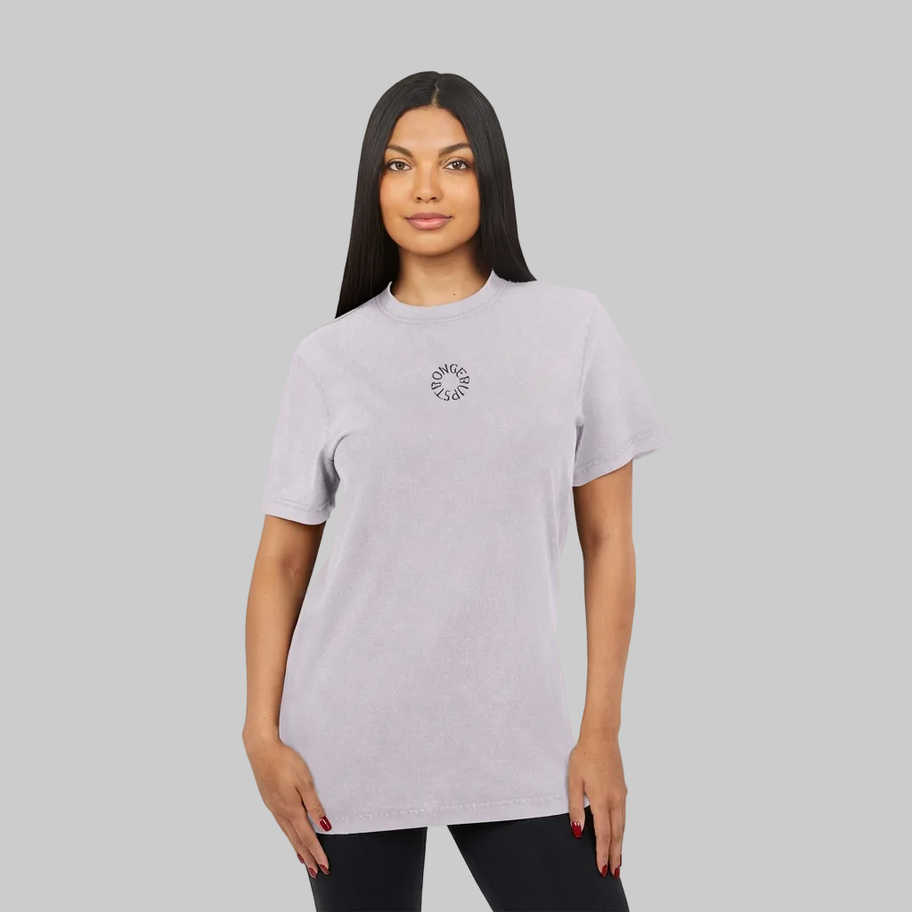 Acid Washed Round Neck Tee