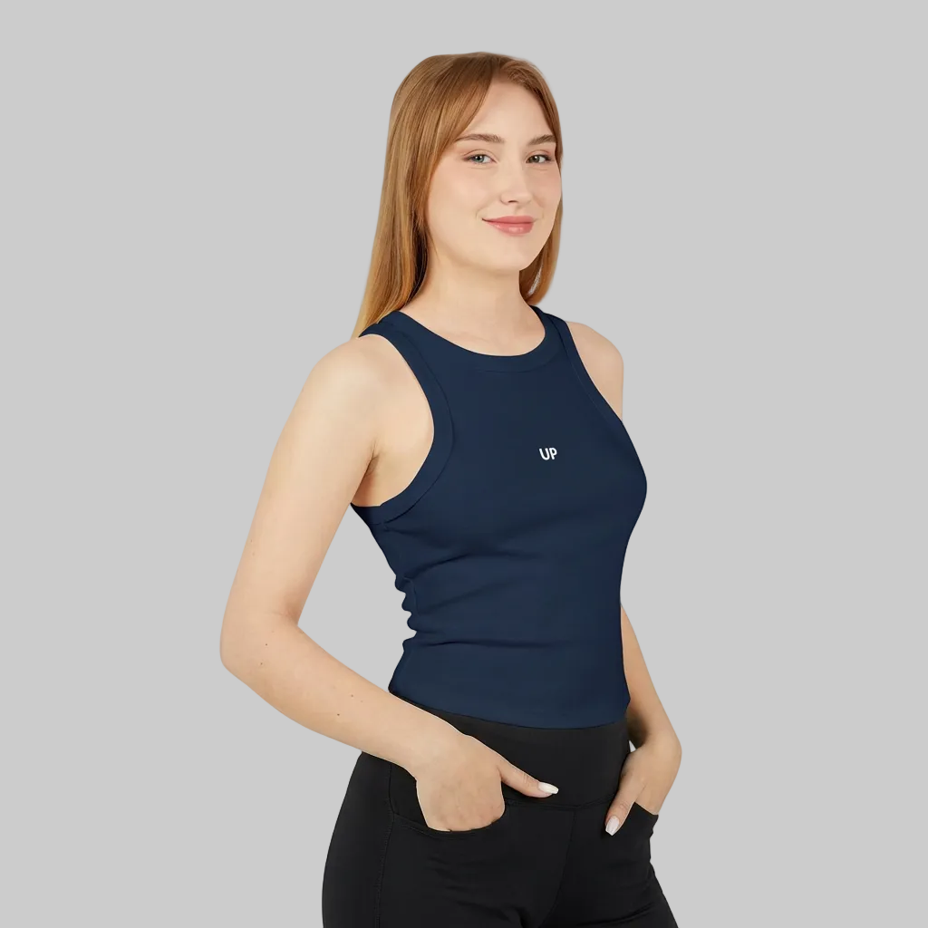 Micro Rib Racer Tank Top